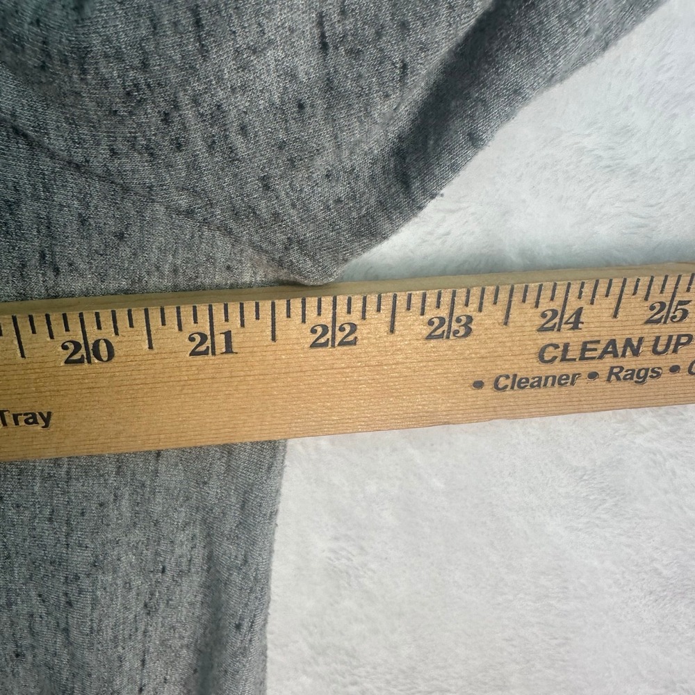 Chico's Knit Top Womens XL Gray 3/4 Sleeve Scoop Neck Heathered Pullover - Picture 5 of 8